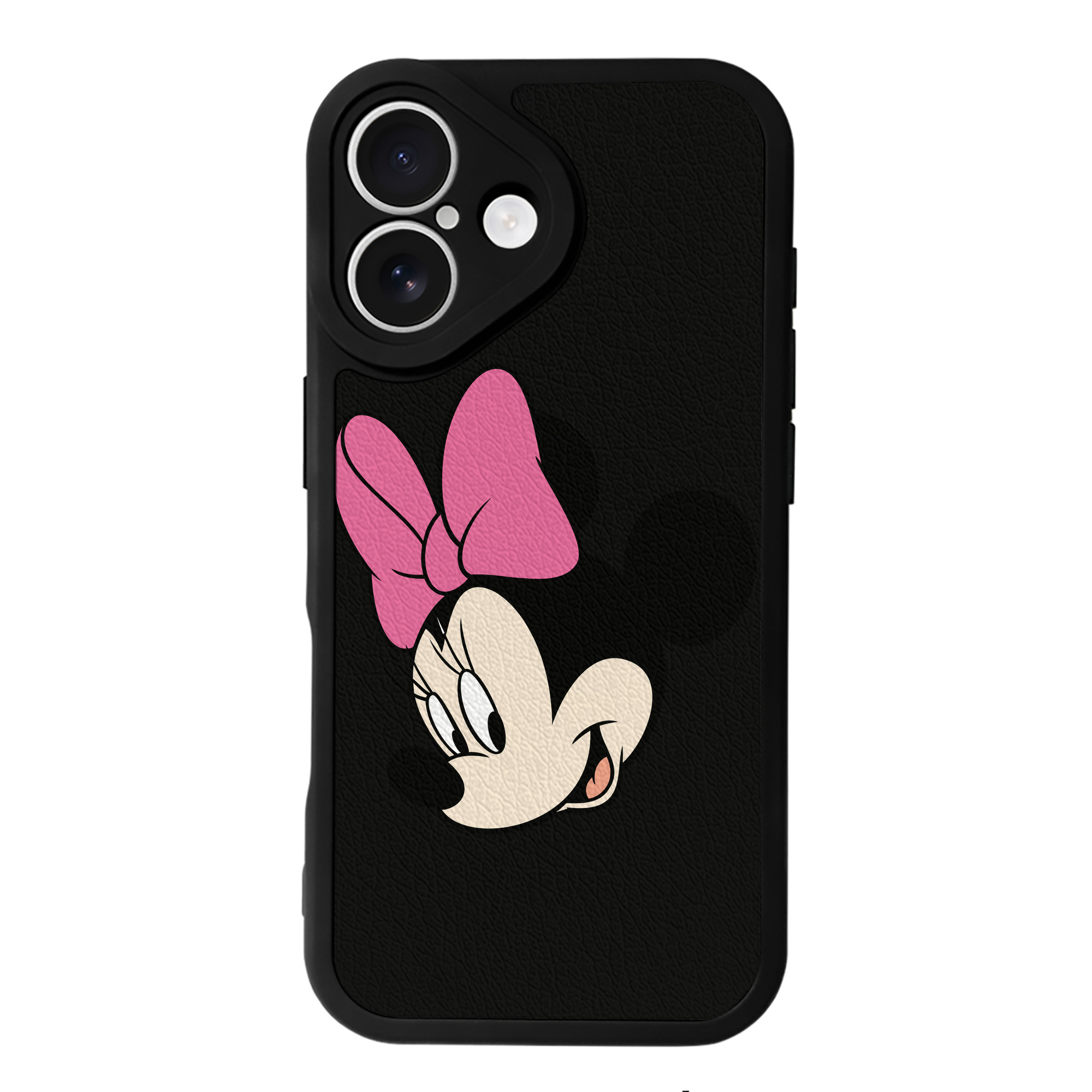（画像用） ミッキーマウス Mickey Mouse 【iPhone 16シリーズ対応】シリコンスマホケース（レザー調） 材質：シリコン
